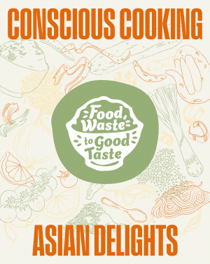 港大生物科學學院副教授（教學）李忠英教授（前排右二）帶領團隊致力於解決廚餘問題。他們的食譜展示了如何運用科學將被棄置的食材轉化為營養豐富的美食，從而推廣健康飲食並提倡可持續生活方式。